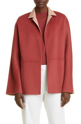 Lafayette 148 New York Walden Reversible Wool & Cashmere Coat in Winter Rose/Dune Melange