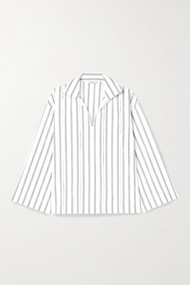 Lafayette148 - Dales Pinstriped Organic Cotton-poplin Shirt - White