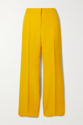 Lafayette148 - Gates Wool And Silk-blend Straight-leg Pants - Yellow