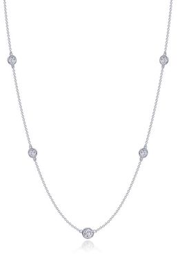 Lafonn Classic Simulated Diamond Station Necklace in White