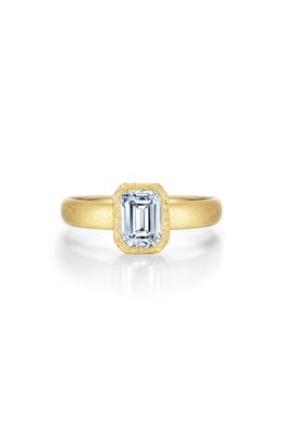Lafonn Emerald Cut Simulated Diamond Ring in White