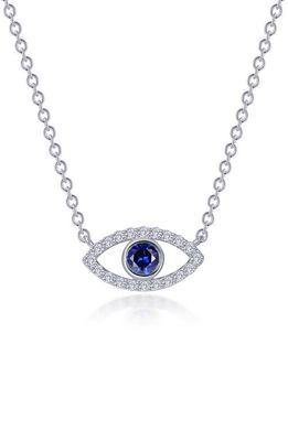 Lafonn Evil Eye Lab Created Sapphire & Simulated Diamond Pendant Necklace in Blue