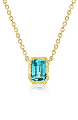 Lafonn Fancy Lab Created Sapphire Pendant Necklace in Blue