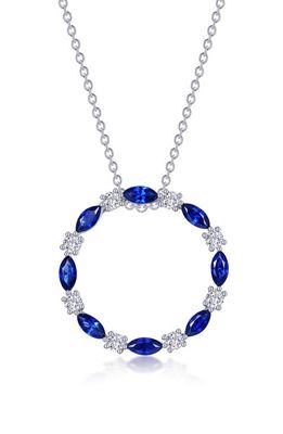 Lafonn Fancy Lab Grown Sapphire Pendant Necklace in Blue