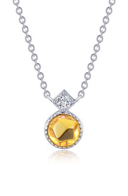 Lafonn Fancy Lab Grown Sapphire Pendant Necklace in Yellow