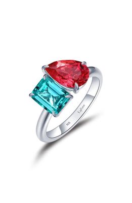 Lafonn Fancy Lab Grown Sapphire Ring in Red
