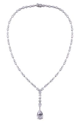 Lafonn Fancy Simulated Diamond Pendant Necklace in Silver/Clear