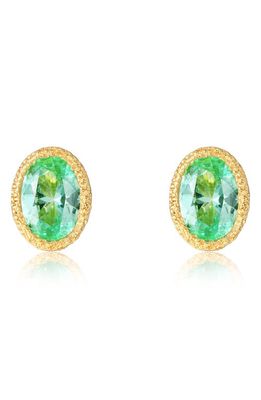 Lafonn Lab Grown Green Sapphire Stud Earrings