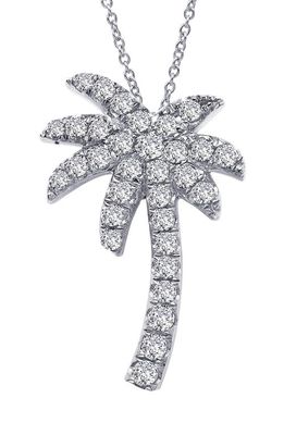Lafonn Palm Tree Simulated Diamond Pendant Necklace in Silver