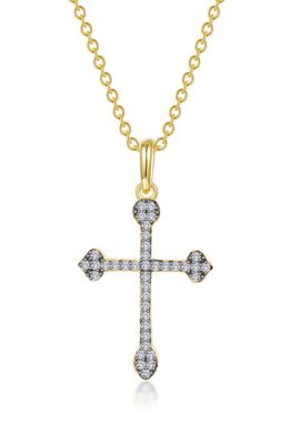 Lafonn Pavé Simulated Diamond Cross Pendant Necklace in White