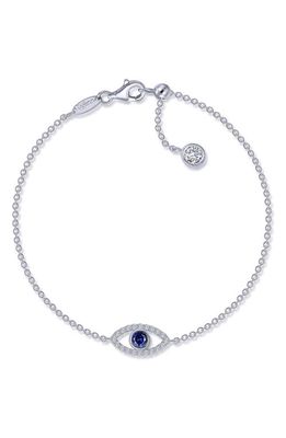 Lafonn Simulated Diamond & Lab-Created Sapphire Evil Eye Bracelet in Blue