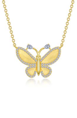 Lafonn Simulated Diamond Butterfly Pendant Necklace in Gold