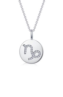 Lafonn Simulated Diamond Capricorn Pendant Necklace in Silver