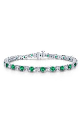 Lafonn Simulated Emerald & Simulated Diamond Tennis Bracelet in Green