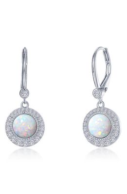 Lafonn Simulated Opal & Simulated Diamond Drop Earrings in White