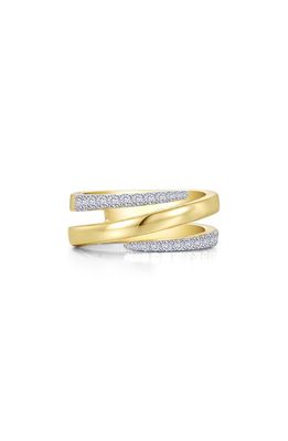 Lafonn Two-Tone Simulated Diamond Wrap Ring in White