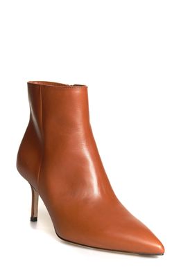 L'AGENCE Aimee Pointed Toe Bootie in Luggage Brown