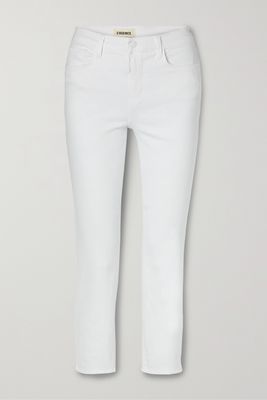 L'Agence - Alexia Cropped High-rise Slim-leg Jeans - White