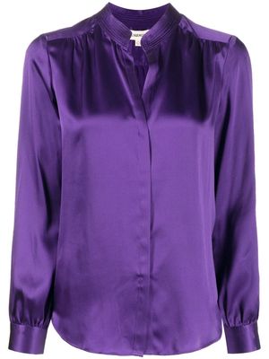 L'Agence button-up silk blouse - Purple