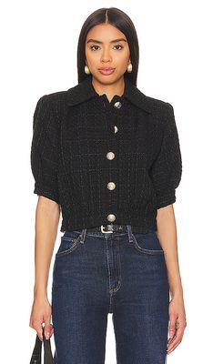 L'AGENCE Cove Crop Jacket in Black