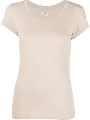 L'Agence crew-neck fitted T-shirt - Neutrals