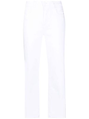L'Agence cropped straight-leg jeans - White