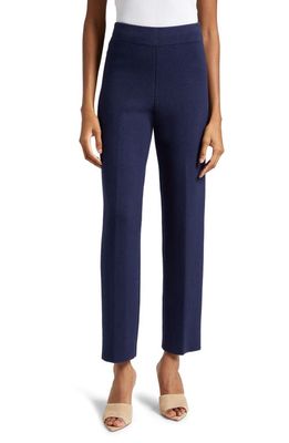 L'AGENCE Enda Cotton Blend Knit Ankle Pants in Midnight