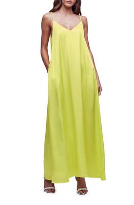 L'AGENCE Hartley Trapeze Slipdress in Lime