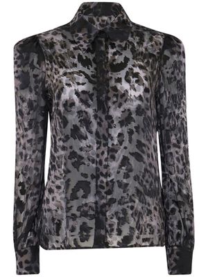 L'Agence Jenica leopard-print blouse - Black