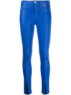 L'Agence Jyothi high-waisted coated jeans - Blue