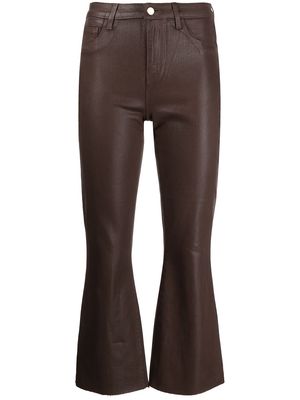 L'Agence Kendra coated cropped jeans - Brown