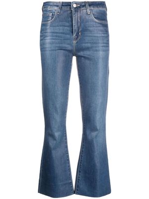 L'Agence Kendra flared cropped jeans - Blue