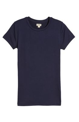 L'AGENCE LAGENCE Ressi Crew Neck Short Sleeve T-Shirt in Midnight