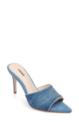 L'AGENCE Lolita Pointed Toe Sandal in Blue Denim
