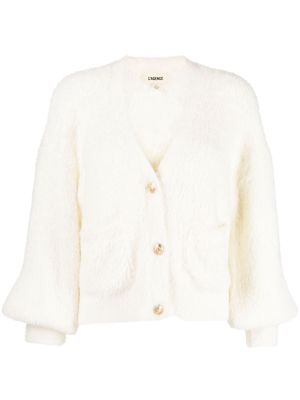 L'Agence long-sleeved button-up cardigan - White