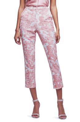 L'AGENCE Ludivine Toile Print Crop Trousers in Rose Tan Mult Trpcl Tl