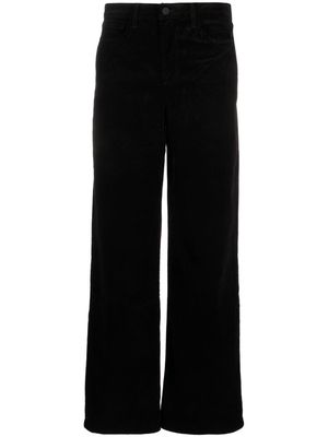 L'Agence Maghra mid-rise wide-leg velvet trousers - Black