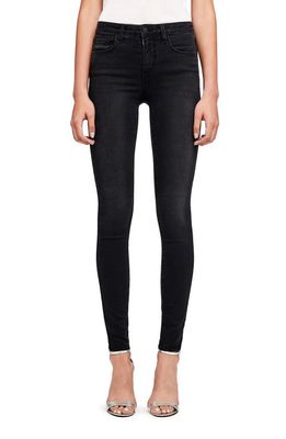 L'AGENCE Marguerite High Waist Skinny Jeans in Dark Graphite