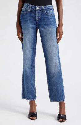 L'AGENCE Nevia Slouch Low Waist Straight Leg Ankle Jeans in Serrano