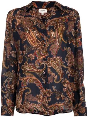 L'Agence paisley-print silk shirt - Blue
