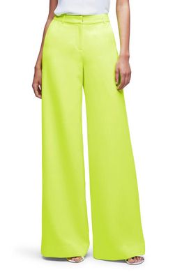 L'AGENCE Pilar Wide Leg Pants in Chartreuse