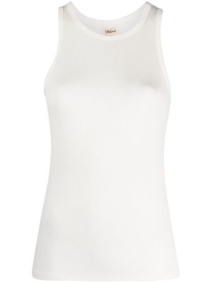 L'Agence ribbed round-neck tank top - White