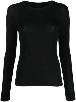 L'Agence round-neck long-sleeved top - Black