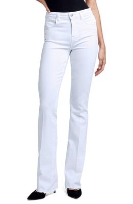 L'AGENCE Ruth High Rise Straight Leg Jeans in Blanc