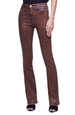 L'AGENCE Selma High Waist Baby Boot Jeans in Cocoa Mineral Coated