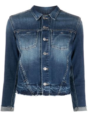 L'Agence Tatiana Released Hem denim jacket - Blue