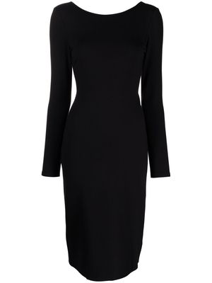 L'Agence zip-up open-back dress - Black