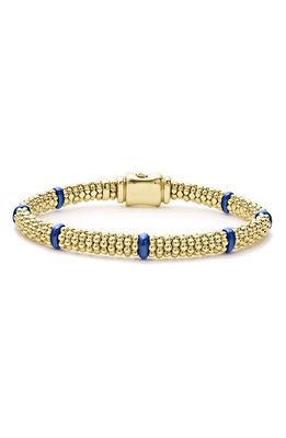 LAGOS Blue Caviar Ceramic Station Bracelet in Gold