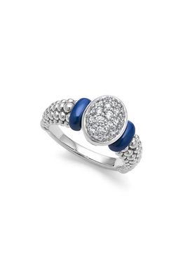 LAGOS Blue Caviar Diamond & Ceramic Ring in Marine