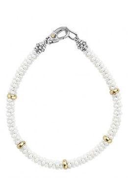LAGOS 'Caviar Gold' Bracelet in White/Gold